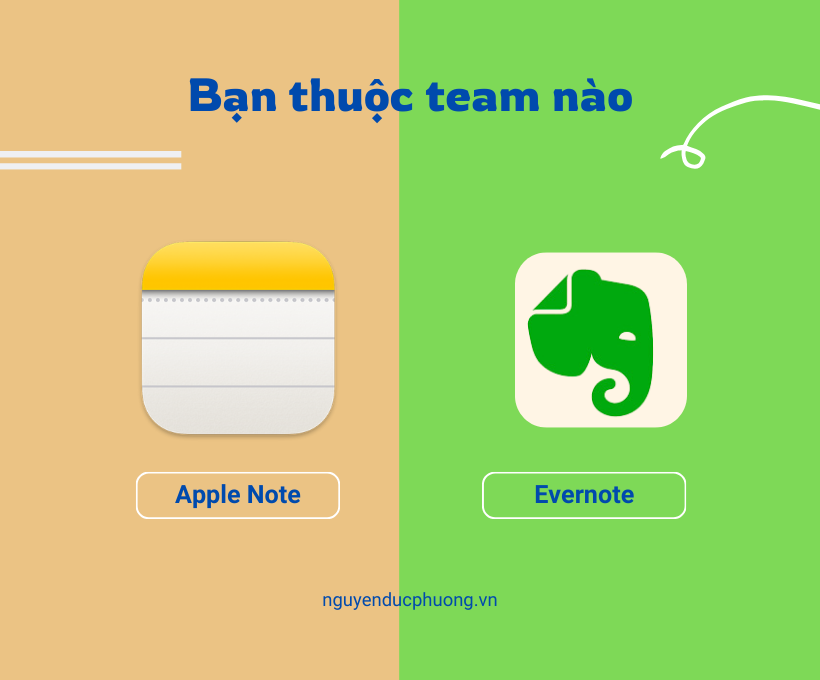 hệ thống apple note vs evernote